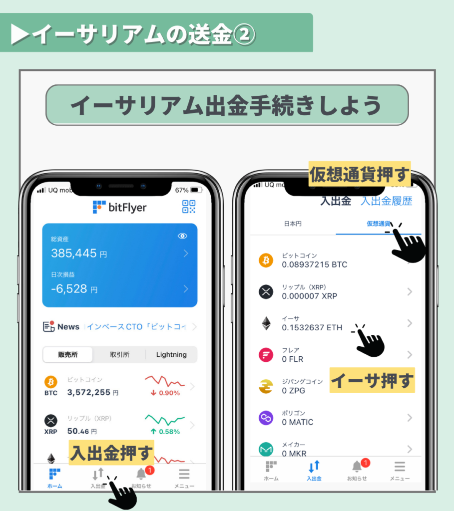 イーサリアムを送金